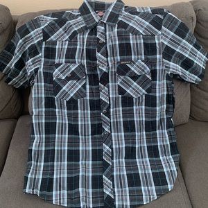 NWT Dickies Plaid Button Down Shirt